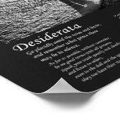 Desiderata Gedicht - gefangen vom Surf Poster (Ecke)