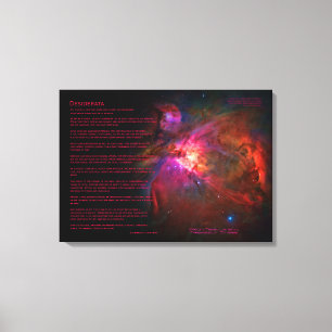 Desiderata Gedicht guidance - Orion Nebula Leinwanddruck