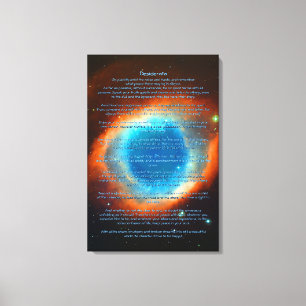 Desiderata Gedicht, Helix Nebula, Galaxien und Ste Leinwanddruck