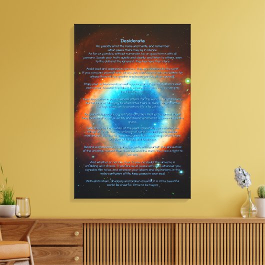 Desiderata Gedicht, Helix Nebula, Galaxien und Ste Leinwanddruck (Insitu (Wohnzimmer))