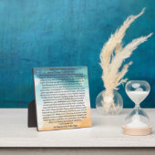 Desiderata Gedicht in blauem Thunder am Strand Fotoplatte (InSitu)