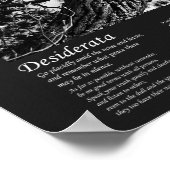 Desiderata Gedicht - Kanadische Kiefer, Kunst Poster (Ecke)