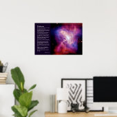 Desiderata Gedicht - Krabbenpulsar Zeit Stillstand Poster (Heimbüro)