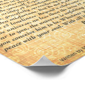 DESIDERATA Gedicht=Max Ehrmann=Fossilisiert Poster (Ecke)