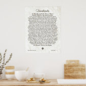 DESIDERATA Gedicht=Max Ehrmann=Sammlung von Pergam Poster (Küche)