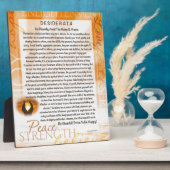 Desiderata Gedicht mit Praying Hands Fotoplatte (Seite)