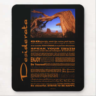 Desiderata-Gedicht-Monument-Tal #1 Mousepad
