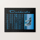 Desiderata-Gedicht oben herauf hohe Delphine Puzzle (Horizontal)