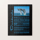 Desiderata-Gedicht oben herauf hohe Delphine Puzzle (Vertikal)