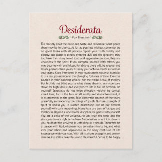 Desiderata Gedicht Postcard Postkarte