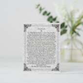 DESIDERATA-Gedicht Postkarte (Stehend Vorderseite)