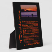 Desiderata Gedicht Romantisches Paar bei Sonnenunt Fotoplatte (Seite)