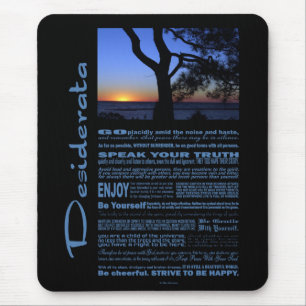 Desiderata Gedicht Schöner Sonnenuntergang #1 Mousepad