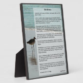Desiderata Gedicht - Seagull am Strand Fotoplatte (Seite)