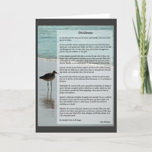 Desiderata Gedicht - Seagull am Strand Karte
