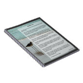 Desiderata Gedicht - Seagull am Strand Notizblock (Rechte Seite)