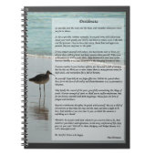 Desiderata Gedicht - Seagull am Strand Notizblock (Vorderseite)