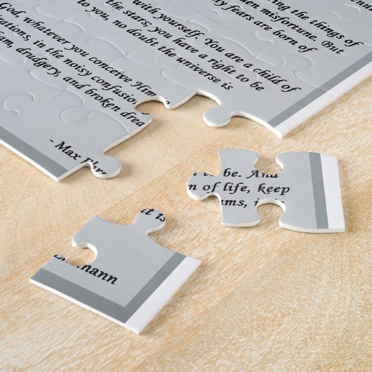 Desiderata Gedicht - Seagull am Strand Puzzle (Seite)