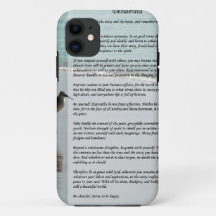 Desiderata-Gedicht - Seemöwe auf der Strand-Szene Case-Mate iPhone Hülle
