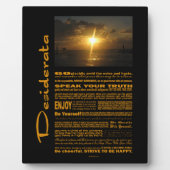 Desiderata Gedicht Sehr hell Sonnenuntergang Fotoplatte (Vorderseite)