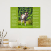 Desiderata Gedicht - Stehender Dartmoor Pony Foal Poster (Küche)
