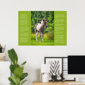 Desiderata Gedicht - Stehender Dartmoor Pony Foal Poster (Heimbüro)
