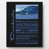 Desiderata Gedicht Surfen in Hawaii Fotoplatte (Vorderseite)