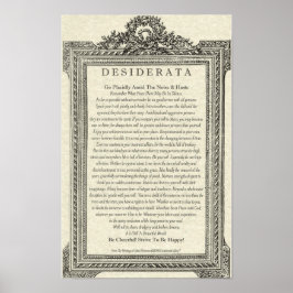 Desiderata Gedicht von Max Ehrmann Antique Mirror Poster