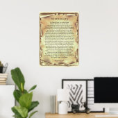 Desiderata Gedicht von Max Ehrmann Antique Scroll Poster (Heimbüro)