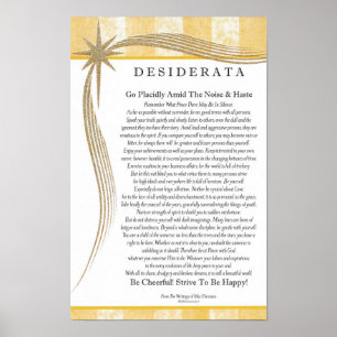 Desiderata Gedicht von Max Ehrmann Gold Star Desig Poster