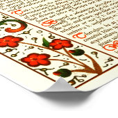 Desiderata Gedicht von Max Ehrmann Handkalligraphi Poster (Ecke)