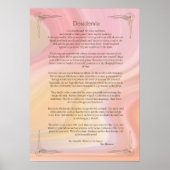 Desiderata Gedicht von Max Ehrmann Poster (Vorne)