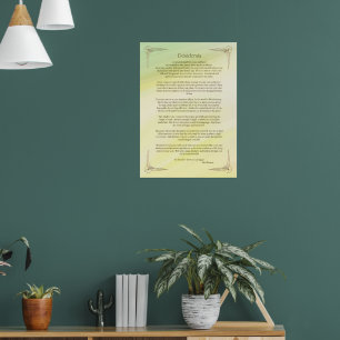 Desiderata Gedicht von Max Ehrmann Poster