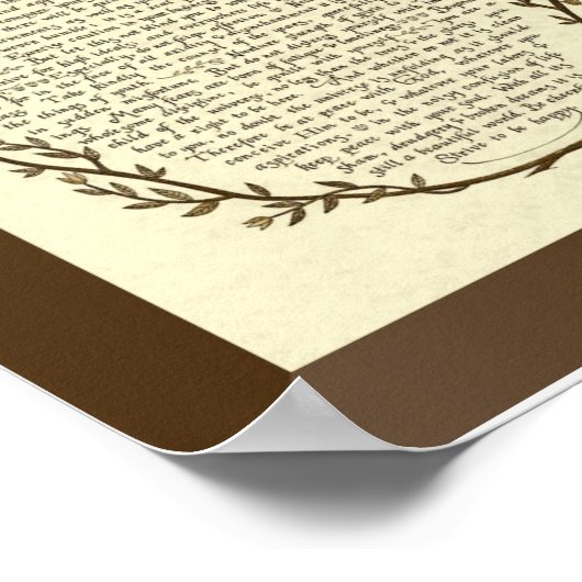 DESIDERATA Gedicht von Max Ehrmann Poster (Ecke)