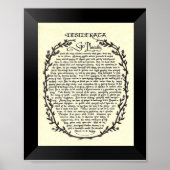 DESIDERATA Gedicht von Max Ehrmann Poster (Vorne)