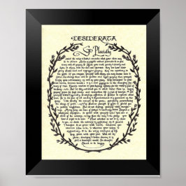 DESIDERATA Gedicht von Max Ehrmann Poster