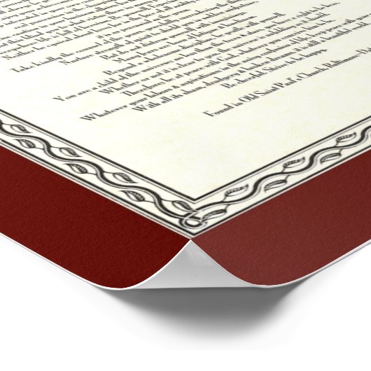 DESIDERATA Gedicht von Max Ehrmann Poster (Ecke)