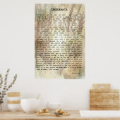 Desiderata Gedicht von Max Ehrmann Poster (Küche)