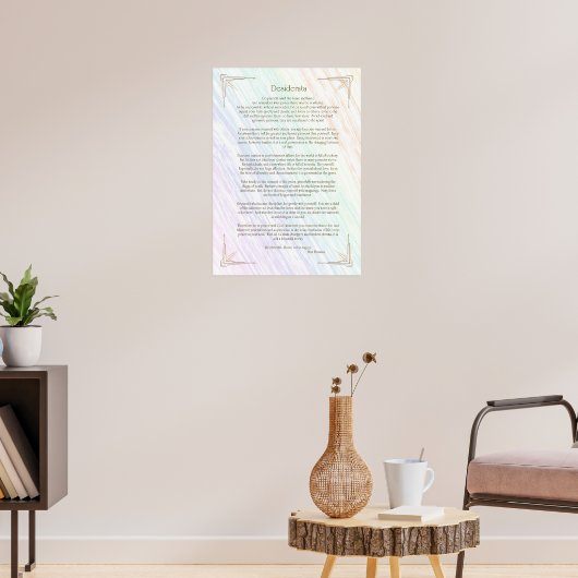 Desiderata Gedicht von Max Ehrmann Poster (Wohnzimmer 3)