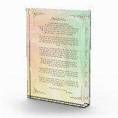 Desiderata Gedicht von Max Ehrmann Poster Fotoblock (Rechts)