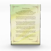 Desiderata Gedicht von Max Ehrmann Poster Fotoblock (Vorderseite)