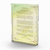 Desiderata Gedicht von Max Ehrmann Poster Fotoblock (Rechts)