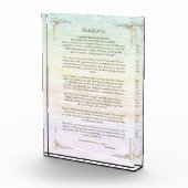 Desiderata Gedicht von Max Ehrmann Poster Fotoblock (Rechts)