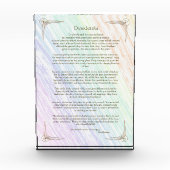 Desiderata Gedicht von Max Ehrmann Poster Fotoblock (Vorderseite)