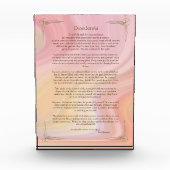 Desiderata Gedicht von Max Ehrmann Poster Fotoblock (Vorderseite)