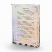 Desiderata Gedicht von Max Ehrmann Poster Fotoblock (Rechts)