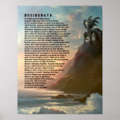 Desiderata Gedicht von Max Ehrmann Tropical Design Poster (Vorne)