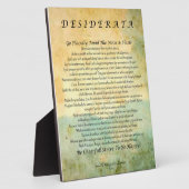 Desiderata Gedicht von Max Ehrmann Watercolor Fore Fotoplatte (Seite)