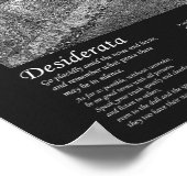 Desiderata Gedicht, Winterspaziergang am Meer, sch Poster (Ecke)