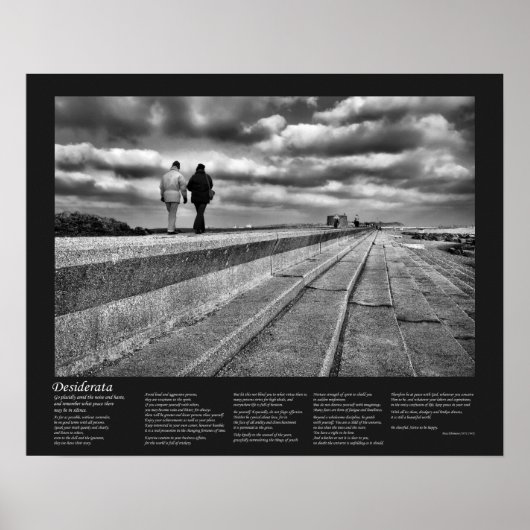 Desiderata Gedicht, Winterspaziergang am Meer, sch Poster (Vorne)